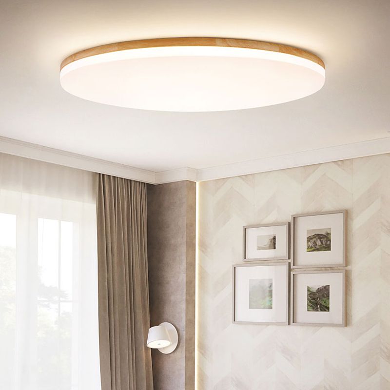 SylvaLume Ceiling Light with Wood and Acrylic Soft LED Glow