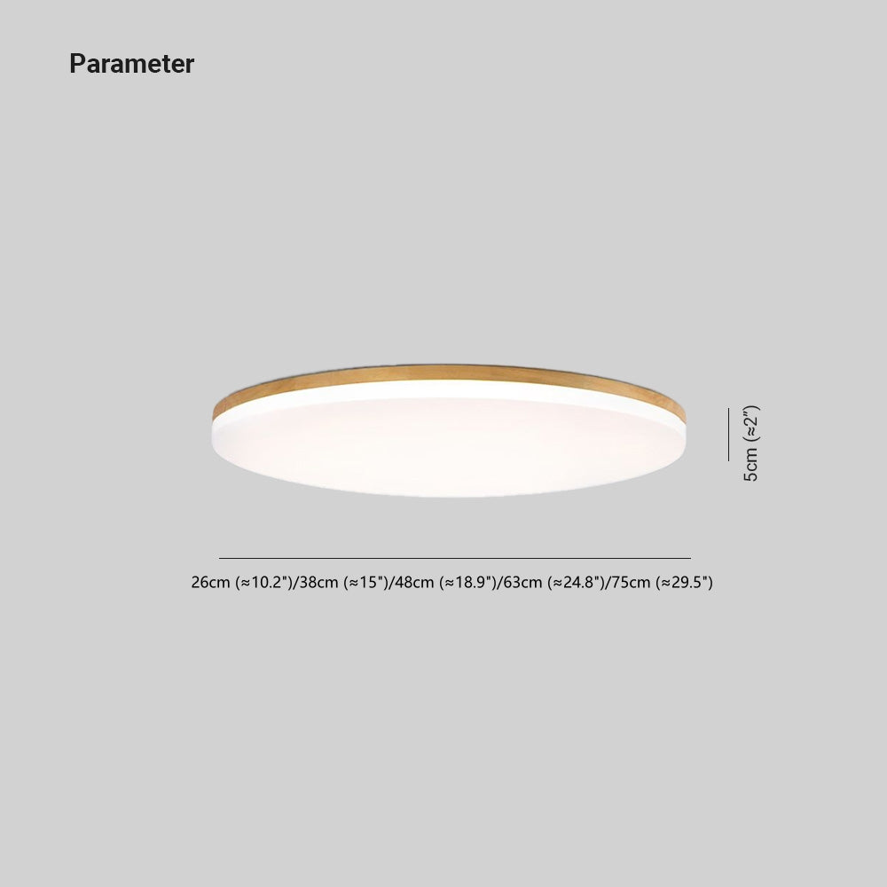 SylvaLume Ceiling Light with Wood and Acrylic Soft LED Glow