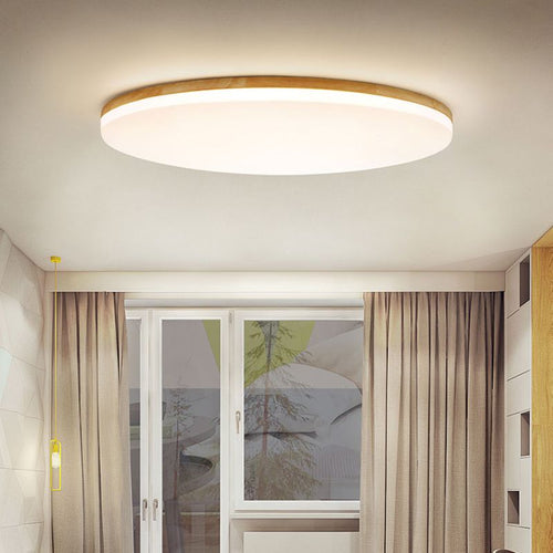 SylvaLume Ceiling Light with Wood and Acrylic Soft LED Glow